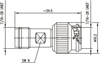 TG Adapter TNC -R-TNC, 50    J01014R0001 