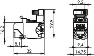 TG AMJ-SL Modul Cat.6A(IEC)  100127801 