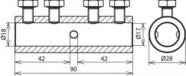 DEHN Verbindungsmuffe Al f. Rd 1  385216 
