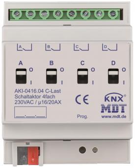 MDT Schaltaktor 4-fach 4TE REG 16/20A 