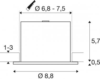 SLV UNIVERSAL DOWNLIGHT FIX      1011208 