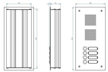 GRO Türstation V2A Edelstahl  TS 788 1-4 