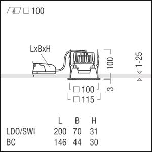 Zumtobel PANOS EVO Q100L 18W    62907039 