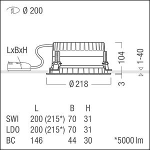 Zumtobel PANOS R R200 3k-940    60819249 