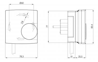 ALRE-IT Raumtemp.-regler   RTBSB-001.411 