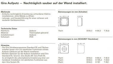 GIRA 310613 Wippschalter Aus-Wechsel AP 