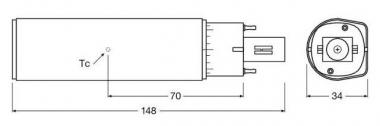 Radium LED        RL-DUO13 840/G24D-1 EM 