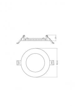LEDV Ledvance DL SLIM ALU D100 V 8W MS 
