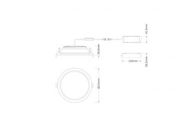 LEDV Downlight Comfort IP44 weiss opal 