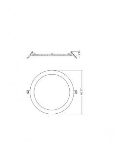LEDV Ledvance DL SLIM ALU D205 V 19W MS 