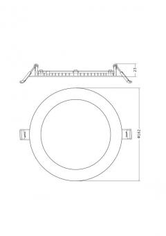 LEDV Ledvance DL SLIM ALU D150 V 13W MS 