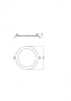 Ledvance DL SLIM ALU DA D175 V 16W MS 
