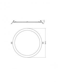 LEDV Ledvance DL SLIM ALU D280 V 25W MS 