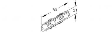 Kleinhuis Kanal-Kupplung 21x80mm PA  KUV 