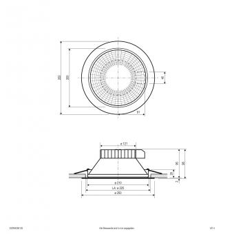 EVN Downlight Reflektor IP54 D250 CAMBIO 
