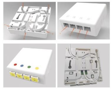 EFB FTTH Box f.4 Kupplung. FTTH-BOX-IN-6 