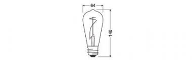 Osram Vintage 1906 LED 10 3.4W 1800K E27 