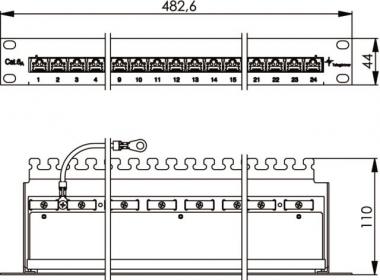 TG Patch-Panel SC300 24x RJ45   MPP24-HS 