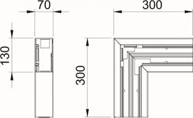 OBO GK-F70130RW Flachwinkel 70x130mm PVC 