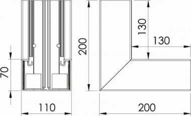 OBO GK-I70110RW Inneneck 70x110mm PVC 