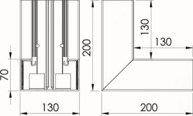 OBO GK-I70130RW Inneneck 70x130mm PVC 