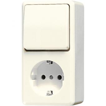 JG AP Schuko + Wechsel-Schalter     676A 