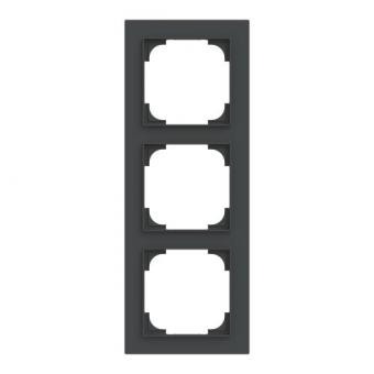 BJ Abdeckrahmen 3-fach schwarz  1723-45M 
