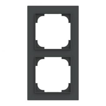 BJ Abdeckrahmen 2-fach schwarz  1722-45M 