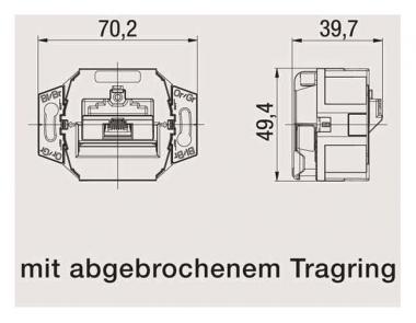 RB Anschlussdose  UAE-Cat.6A iso-8 Up rw 