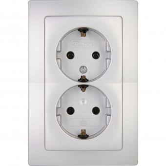 KOPP Steckdose 2f. PAR silb    941120089 