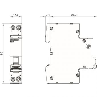 Siemens AFDD-MCB B13 2pol  5SV6016-6KK13 