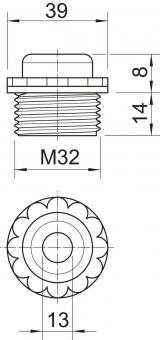 OBO 90 M32 OF Einschraubnippel offene 