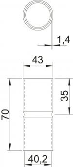 OBO SV40W ALU Aluminiumverbindungsmuffe 