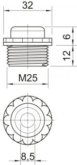 OBO 90 M25 GE Einschraubnippel 