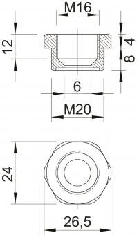 OBO 107 R M20-16 PA Reduktion M20-M16 PA 