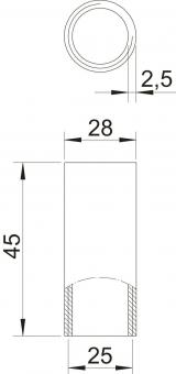 OBO SVM25W ALU Aluminiumverbindungsmuffe 