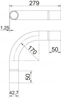 OBO SB40W A4 Edelstahlrohrbogen 