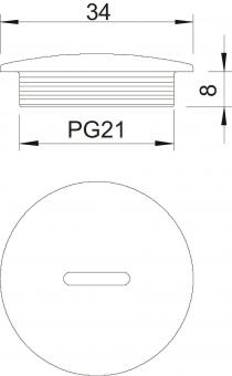 OBO 108 PG21 Verschlussschraube PG21 PS 