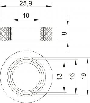 OBO 107 B PG21 Einschnittring PG21 