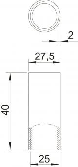 OBO SVM25W SW Stapa Gewindemuffe 