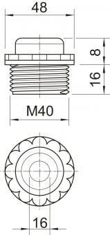 OBO 90 M40 GE Einschraubnippel 