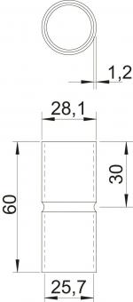OBO SV25W SW Stapa Steckmuffe o.Gewinde 