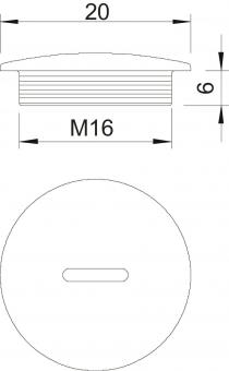 OBO 108 M16 PS Verschlussschraube M16 PS 