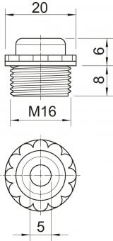 OBO 90 M16 OF Einschraubnippel offene 