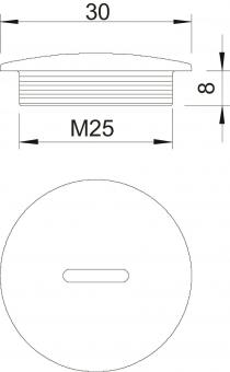 OBO 108 M25 PS Verschlussschraube M25 PS 