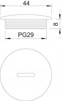 OBO 108 PG29 Verschlussschraube PG29 PS 