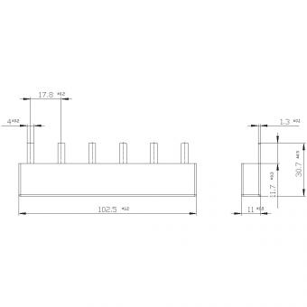 Siemens 5ST3643 Stiftsammelschiene 16qmm 