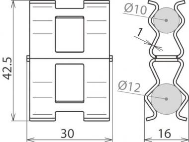 Dehn 308133 DC BK  DC BK 12 RD10 STBLANK 
