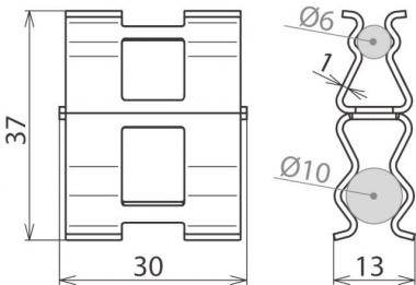 Dehn 308130 DC BK 6 DC BK 6 RD10 STBLANK 