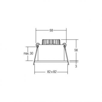 BRUM LED-Einbauleuchte 6W 230V  38267073 